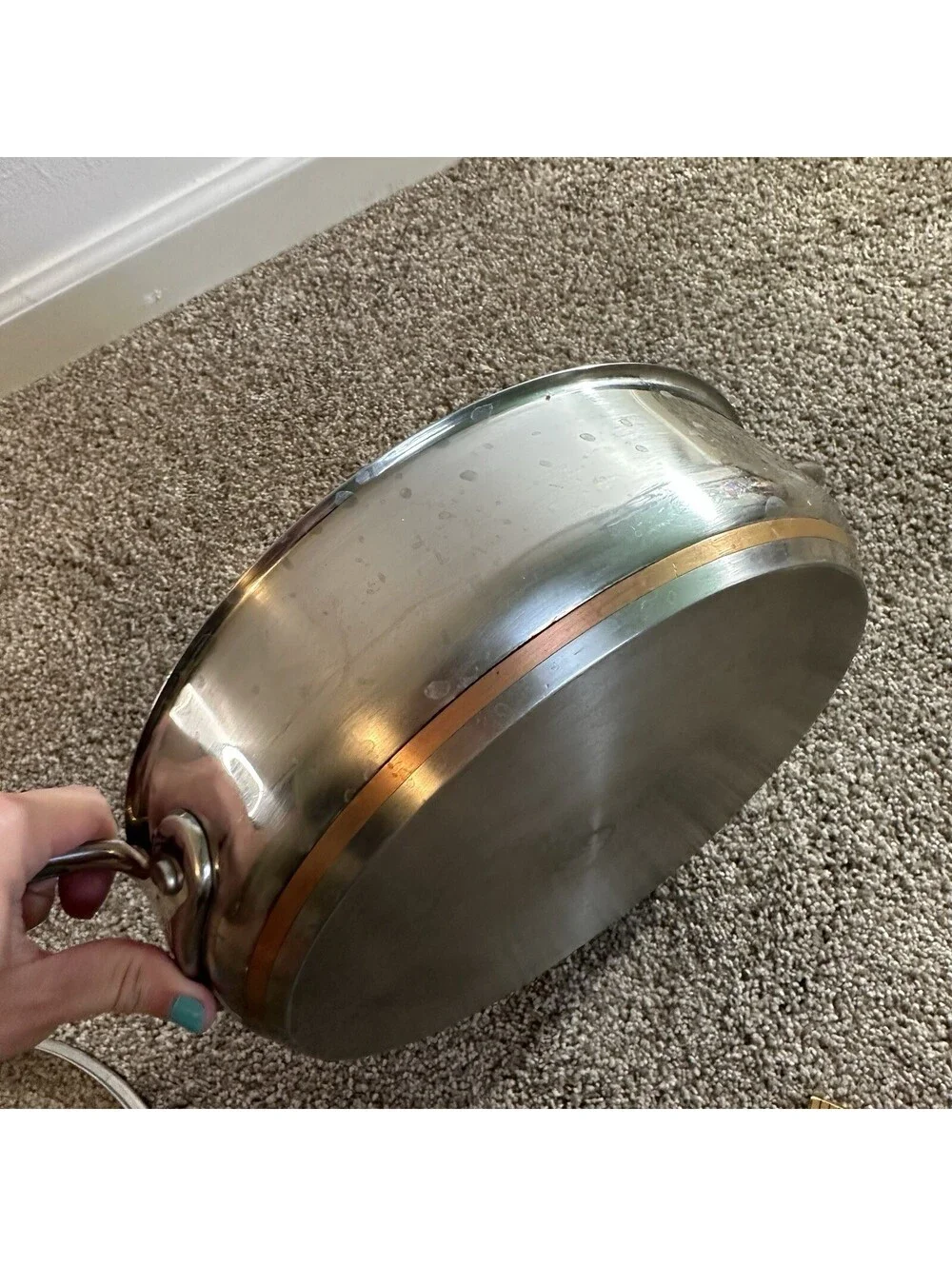 Emeril 10” 3 Qt Saute Skillet Frying Pan Lid Copper Core Stainless Steel w Lid